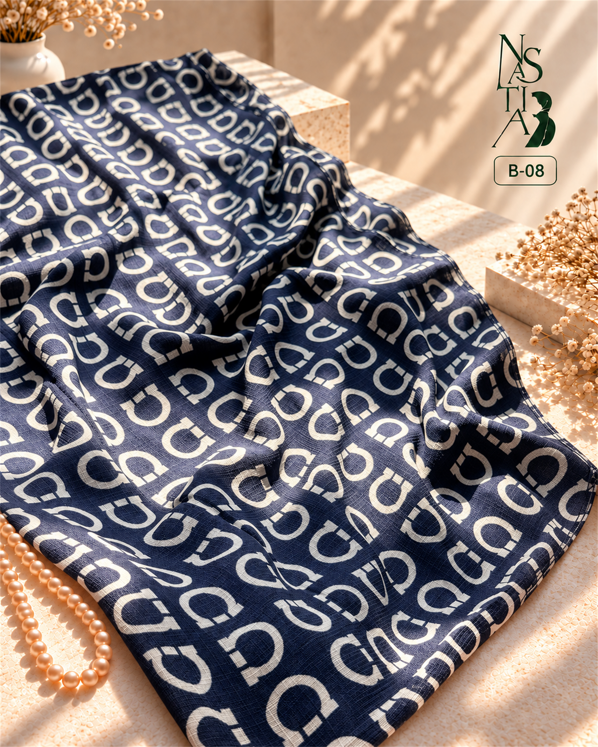 Comfortable Brand print cotton Hijab : B