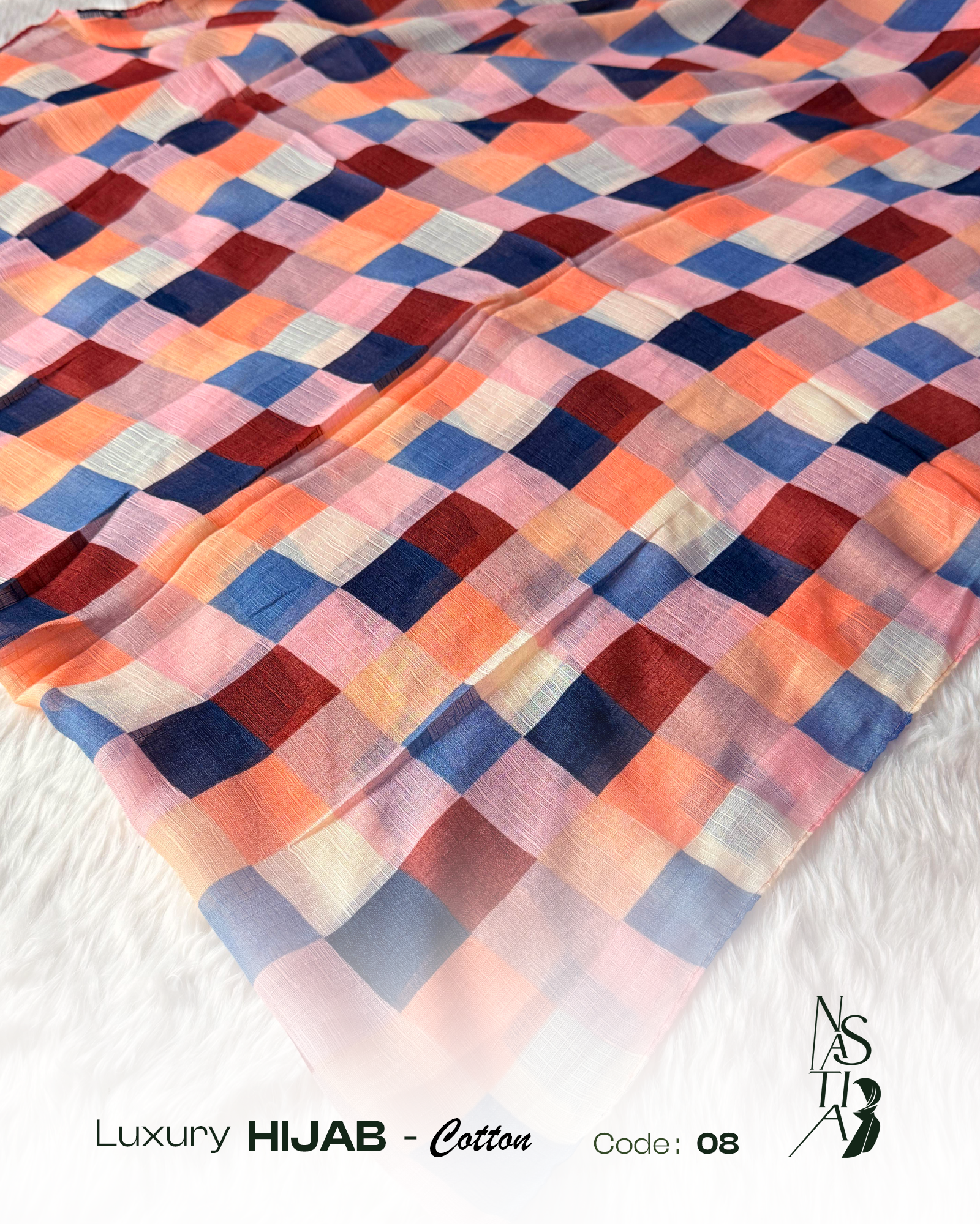 Comfortable multi-colour cotton Hijab :MCH