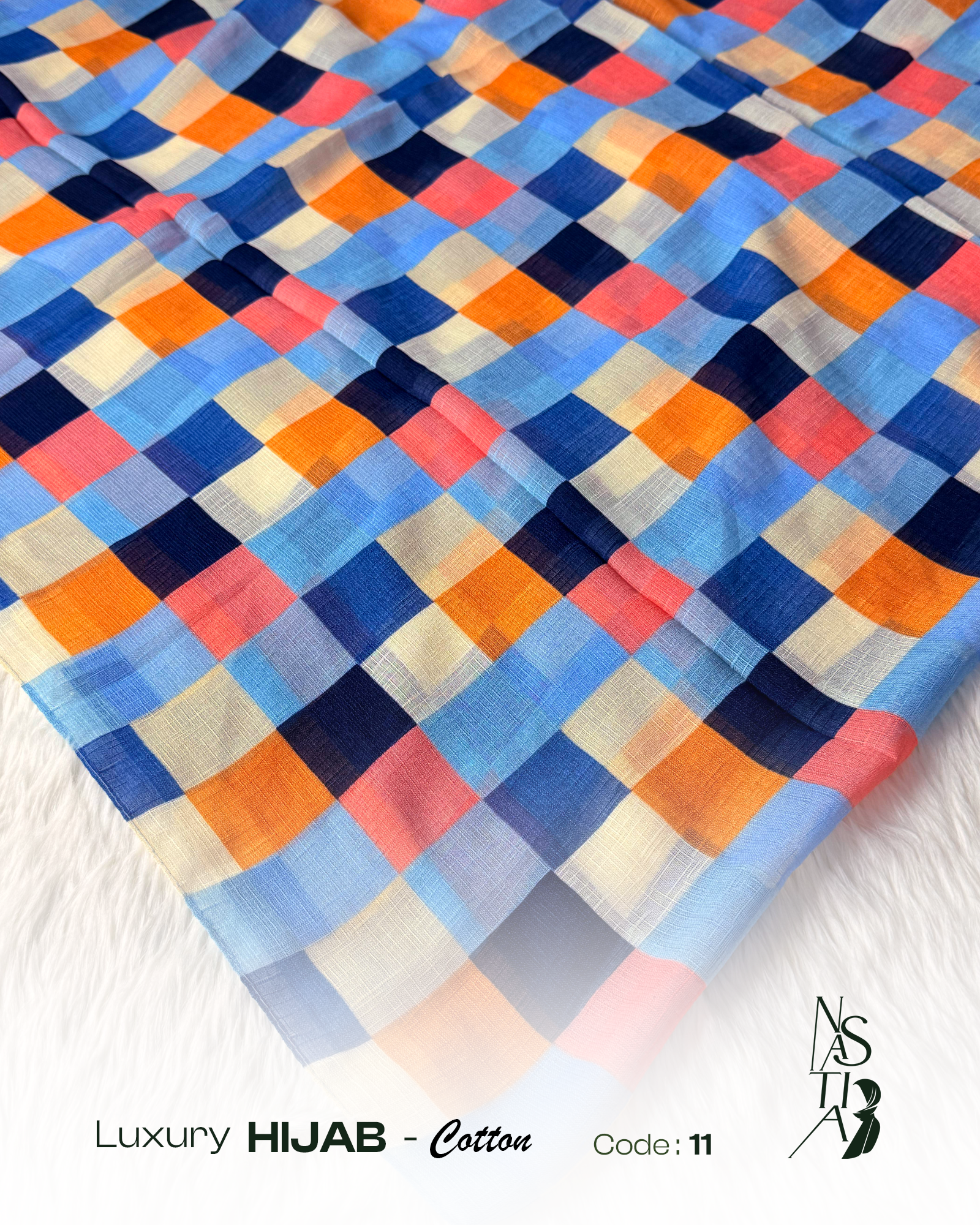 Comfortable multi-colour cotton Hijab :MCH