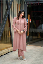 Luxe Flora Cut Embroidery Co-Ords Set| Code: CEOS 027