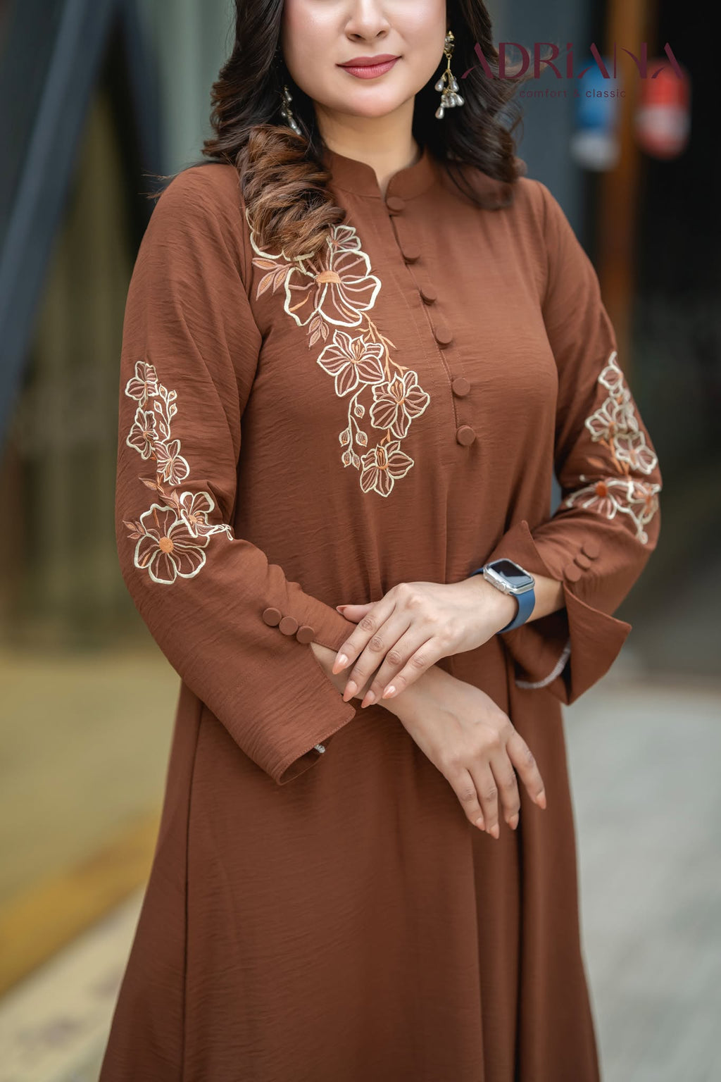 Luxe Flora Cut Embroidery Co-Ords Set | Code: CEOS 028