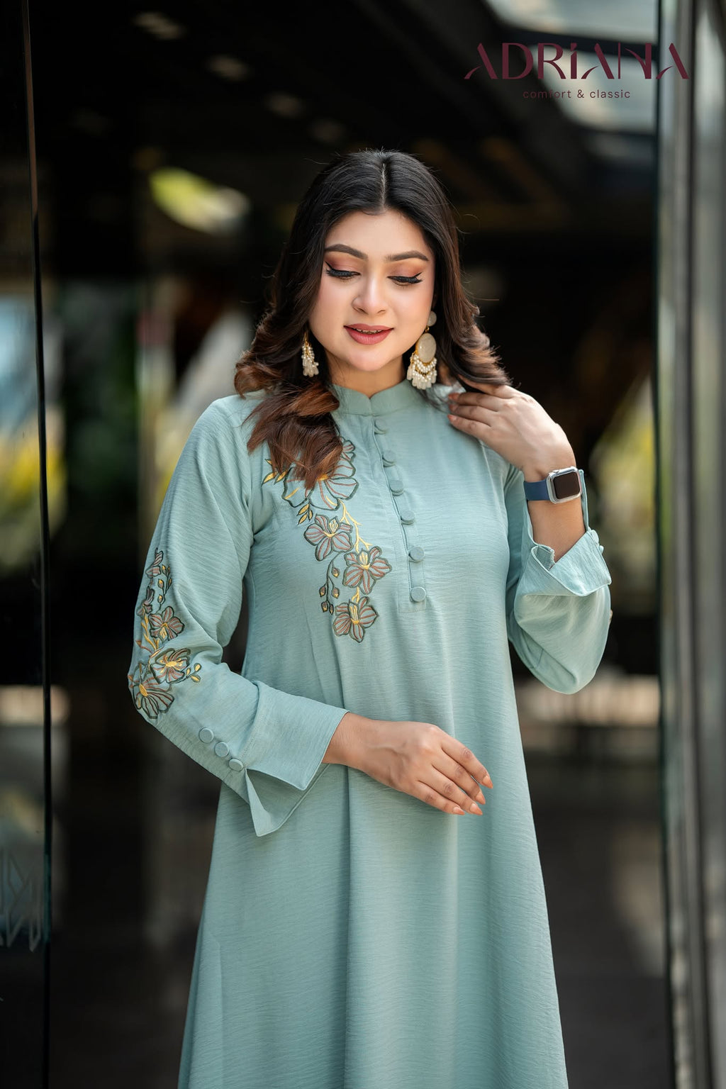 Luxe Flora Cut Embroidery Co-Ords Set | Code: CEOS 026