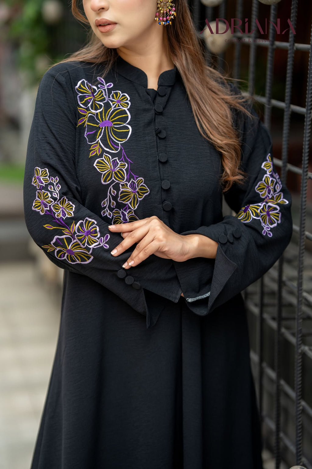 Luxe Flora Cut Embroidery Co-Ords Set | Code: CEOS 024