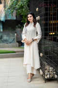Luxe Flora Cut Embroidery Co-Ords Set| Code: CEOS 025