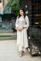 Luxe Flora Cut Embroidery Co-Ords Set| Code: CEOS 025