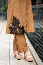 Luxury Brown Co ords Set with Floral Embroidery | LBC 01