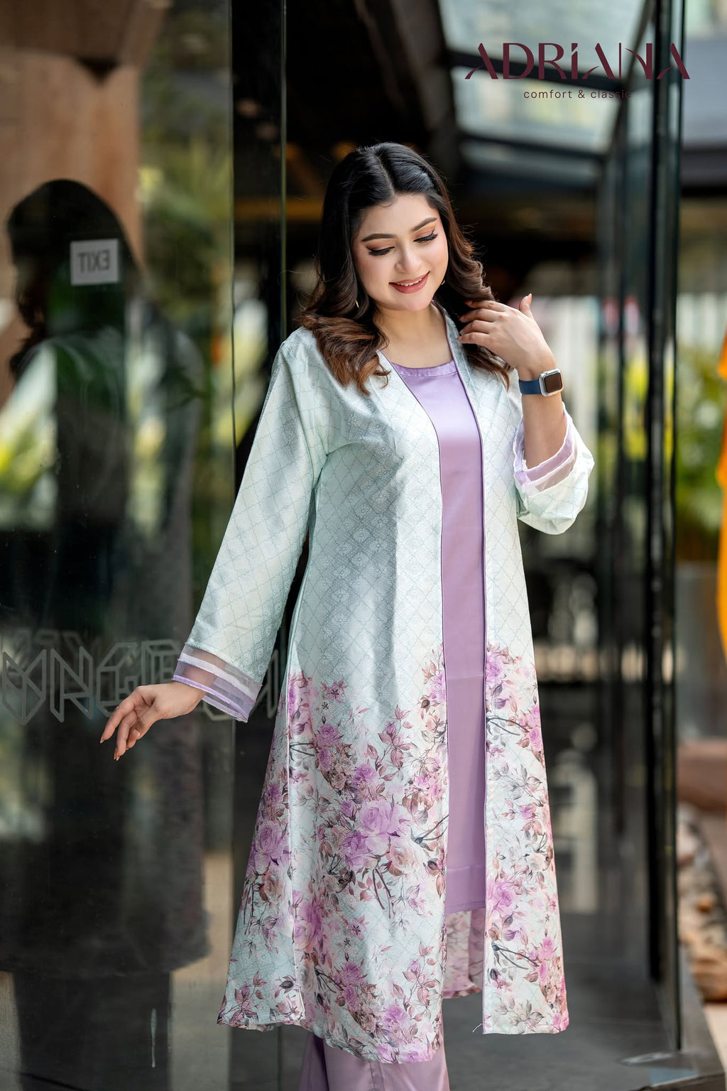 Luxury Pastel Mint Silk shrug Set  | LSC 07