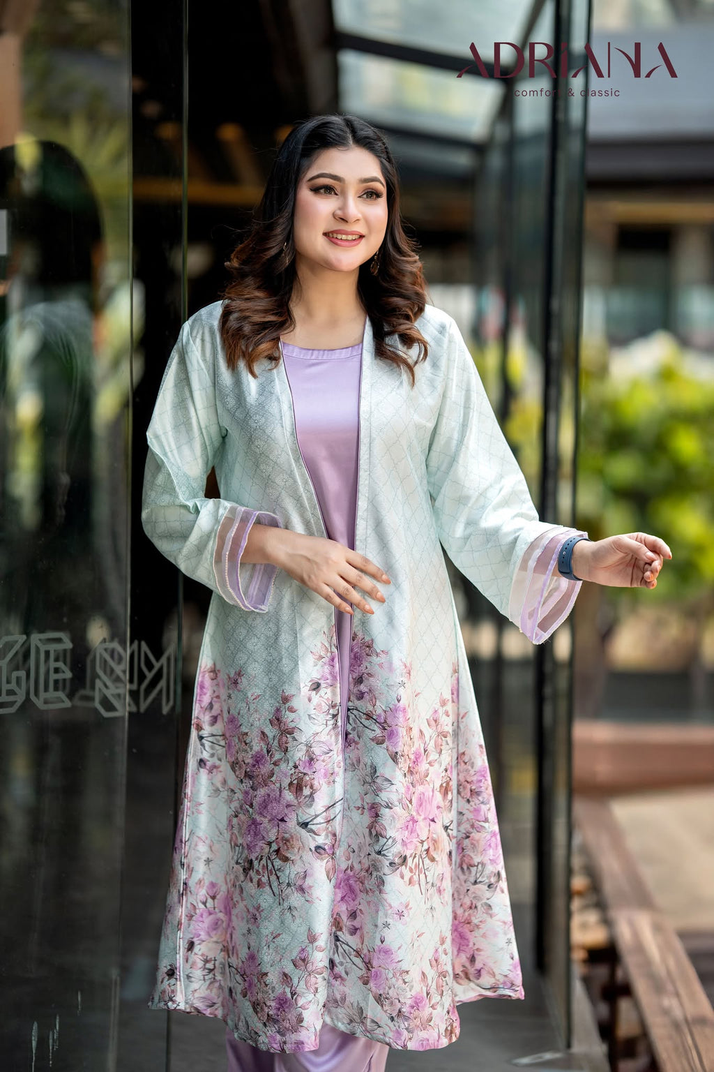 Luxury Pastel Mint Silk shrug Set  | LSC 07