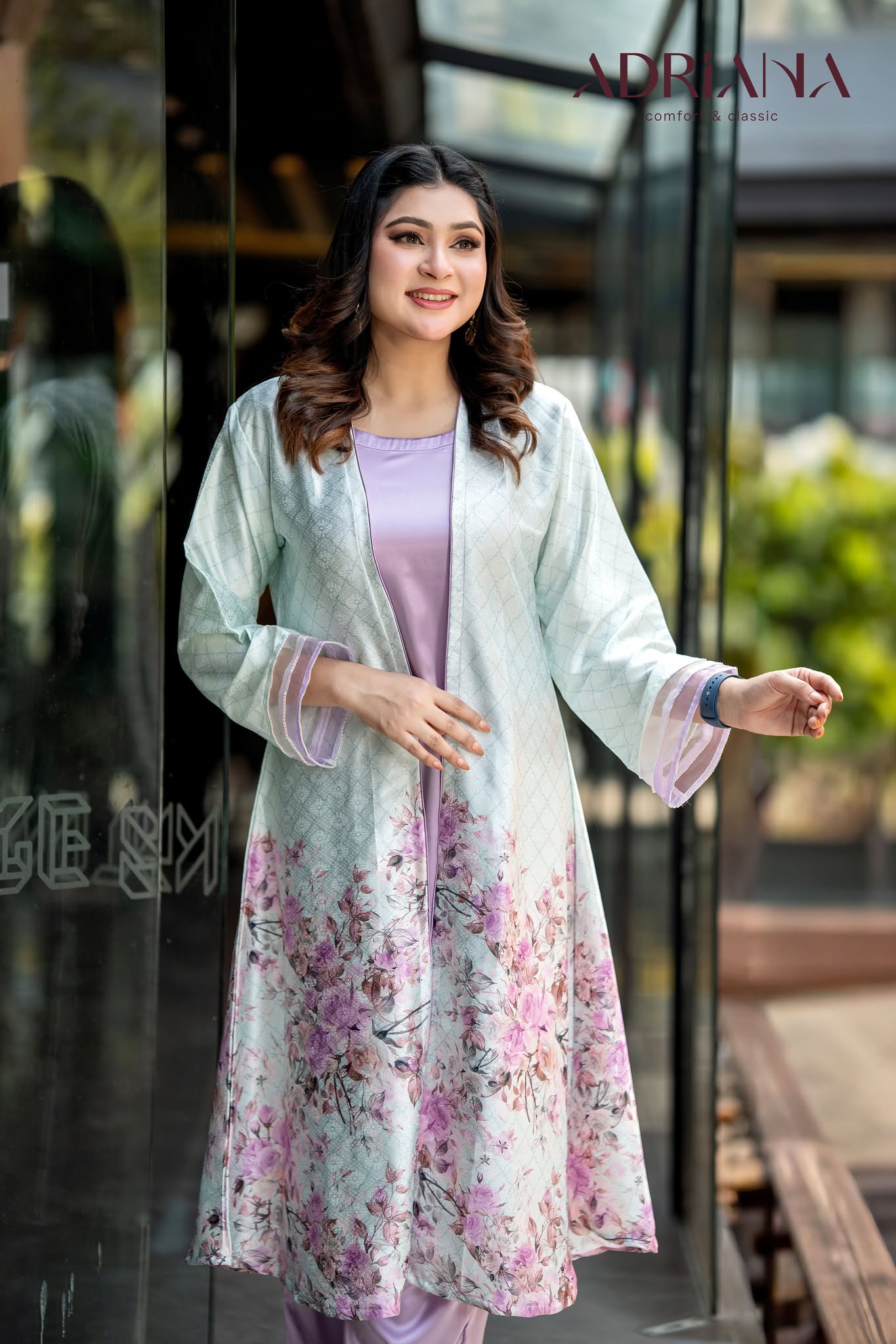 Luxury Pastel Mint Silk shrug Set  | LSC 07