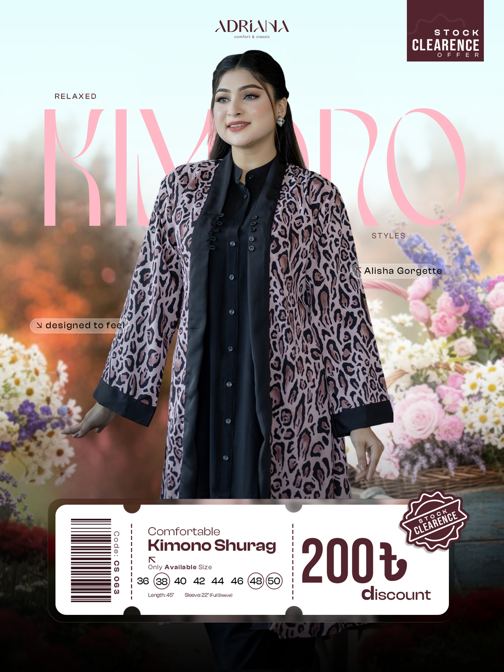 Comfortable Kimono Shurag | Code: CS 63