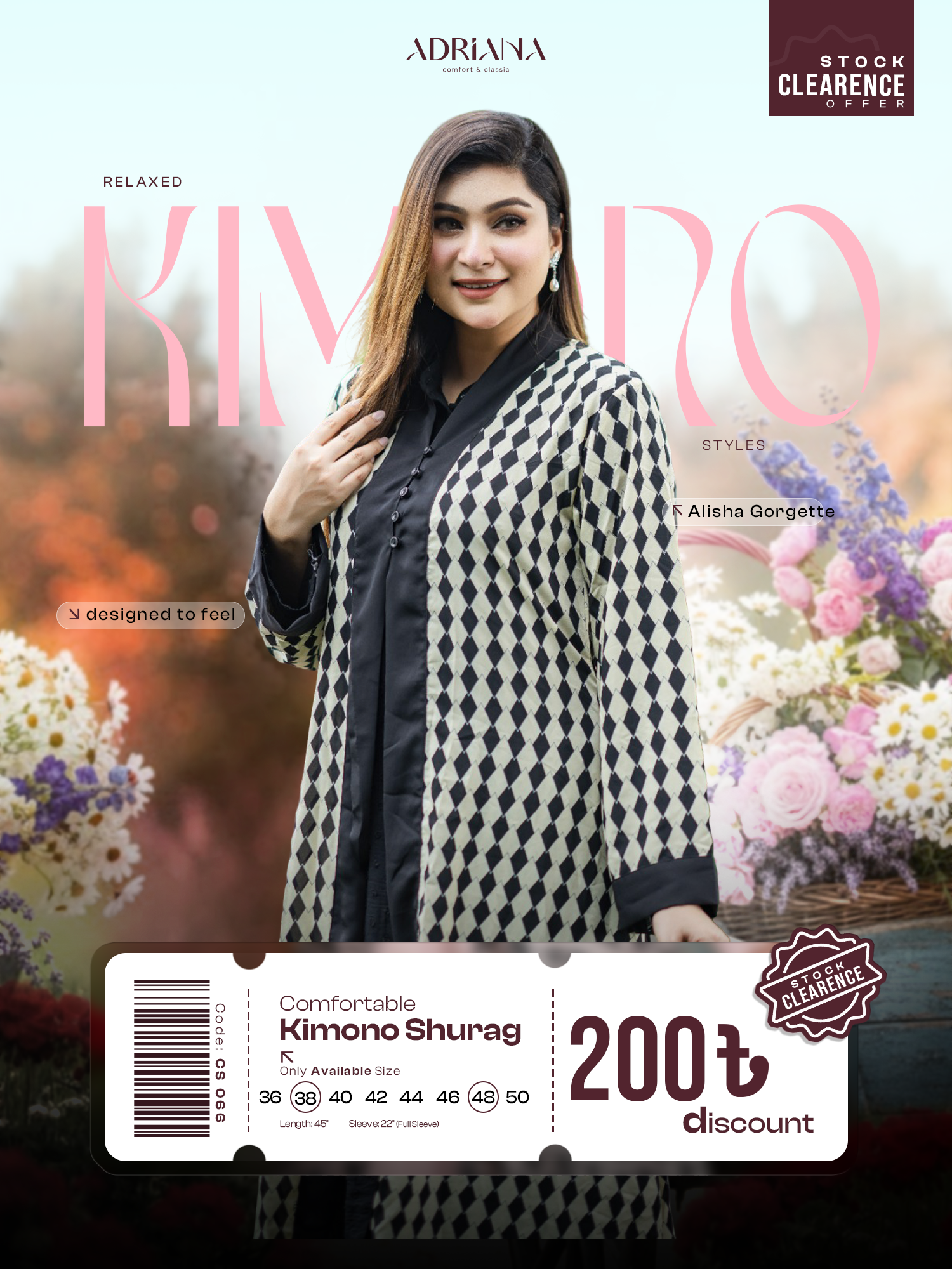 Comfortable Kimono Shurag | Code: CS 66