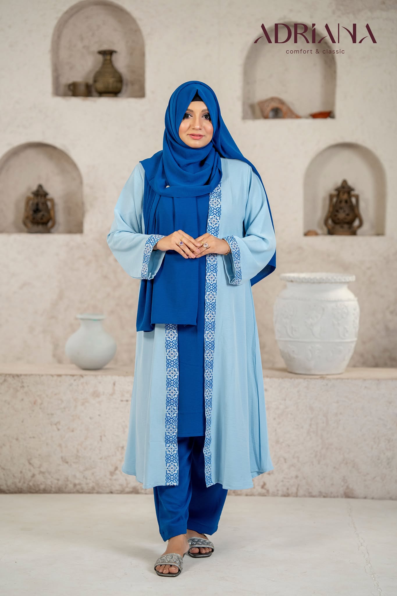 Luxury Embroidered Kimono Shrug Set | Code: CS 128