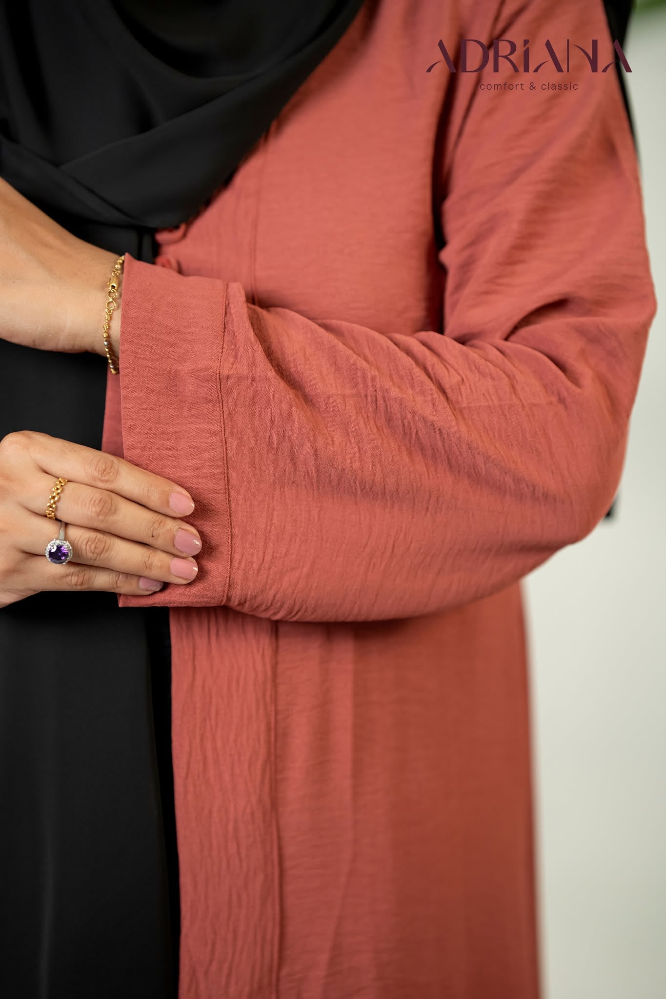 Comfortable Kimono Shurag (Single color- Rose Gold) | Code: CS 123