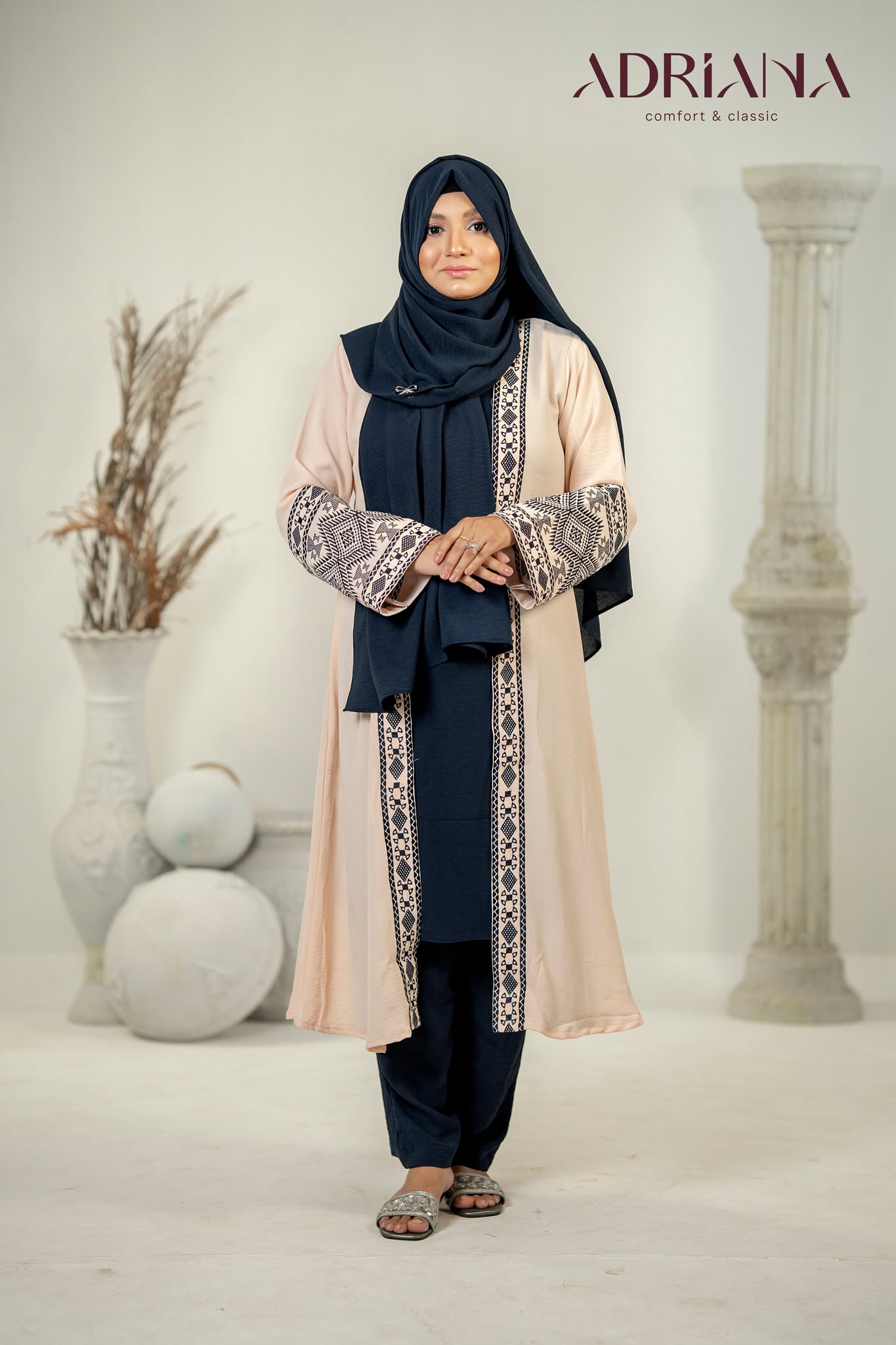 Luxury Embroidered Kimono Shrug Set | Code: CS 131