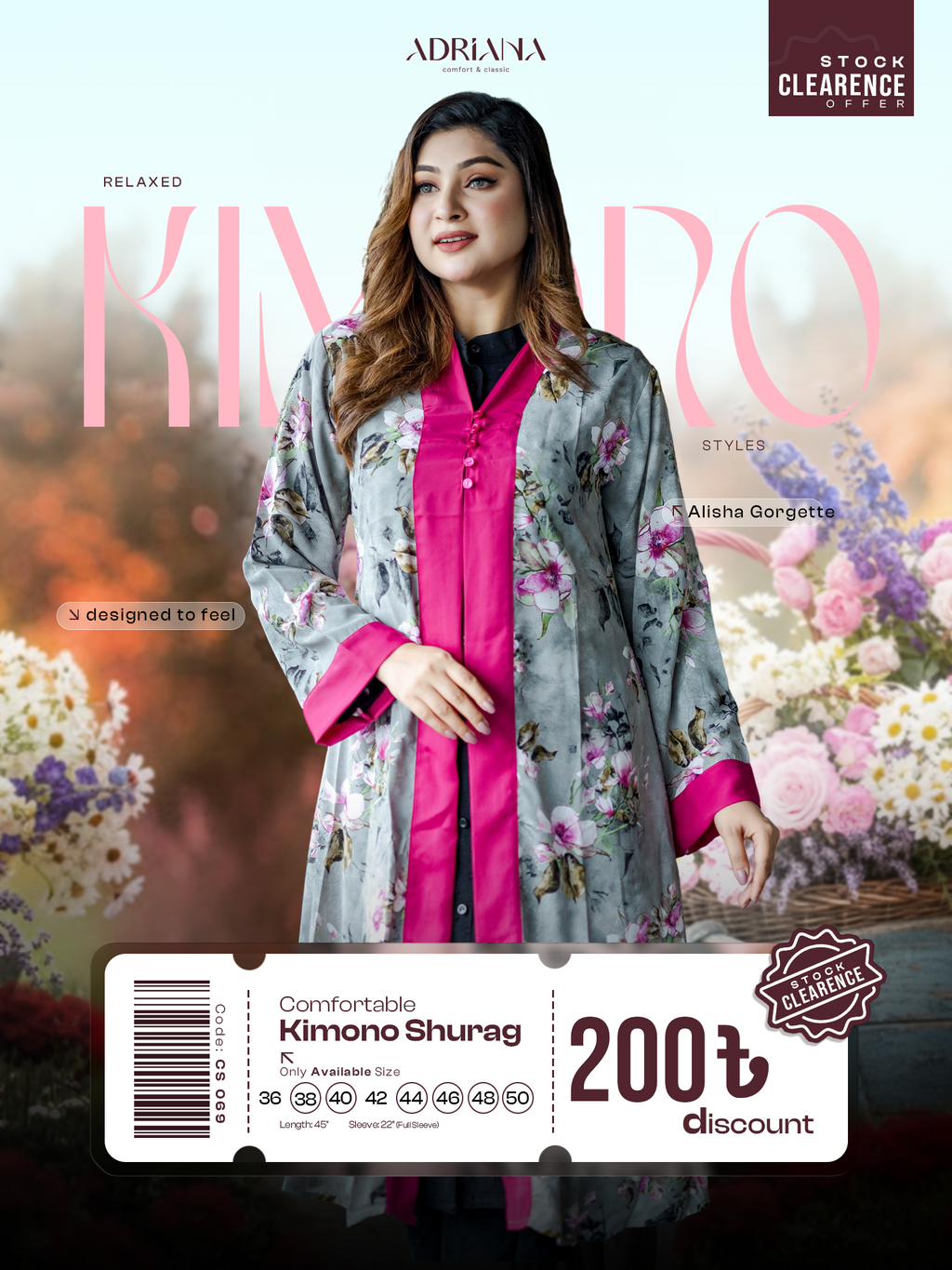 Comfortable Kimono Shurag | Code: CS 69