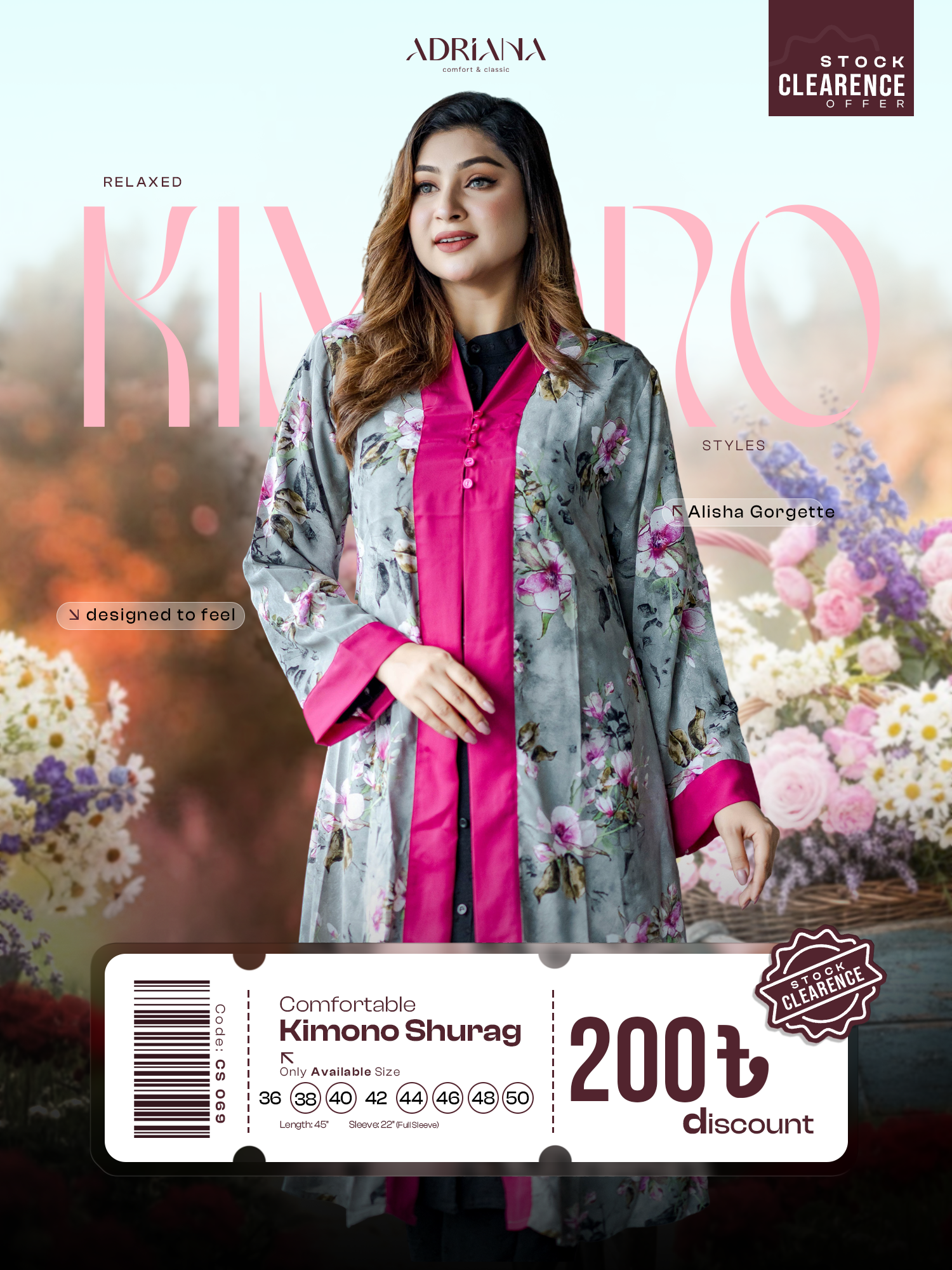 Comfortable Kimono Shurag | Code: CS 69
