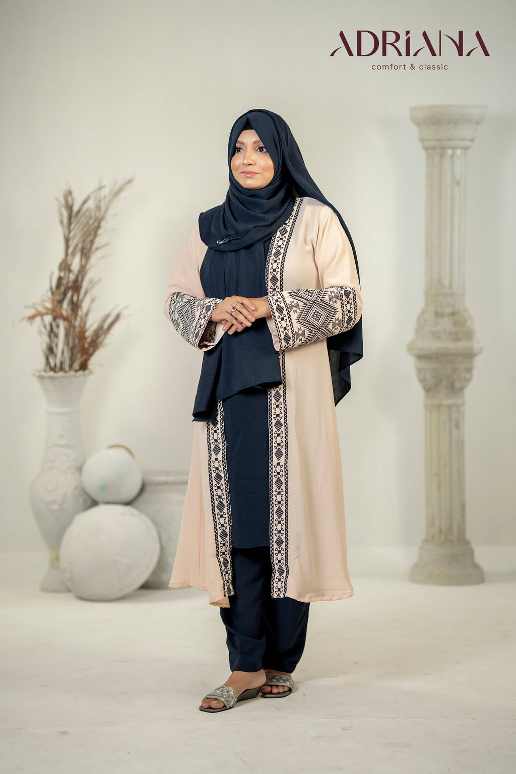 Luxury Embroidered Kimono Shrug Set | Code: CS 131