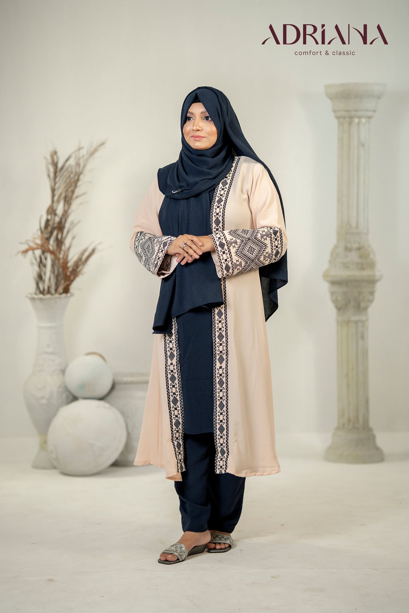 Luxury Embroidered Kimono Shrug Set | Code: CS 131