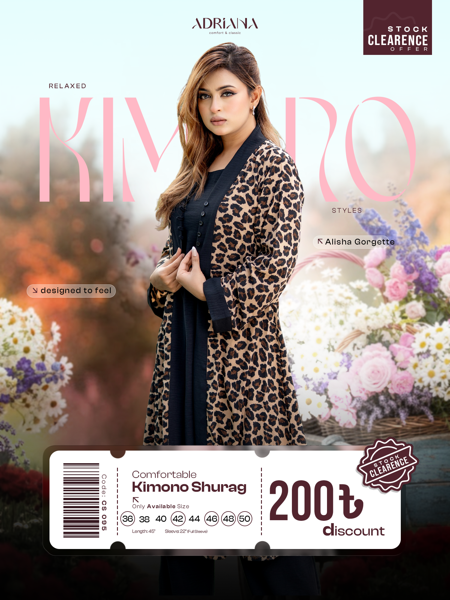 Comfortable Kimono Shurag | Code: CS 95