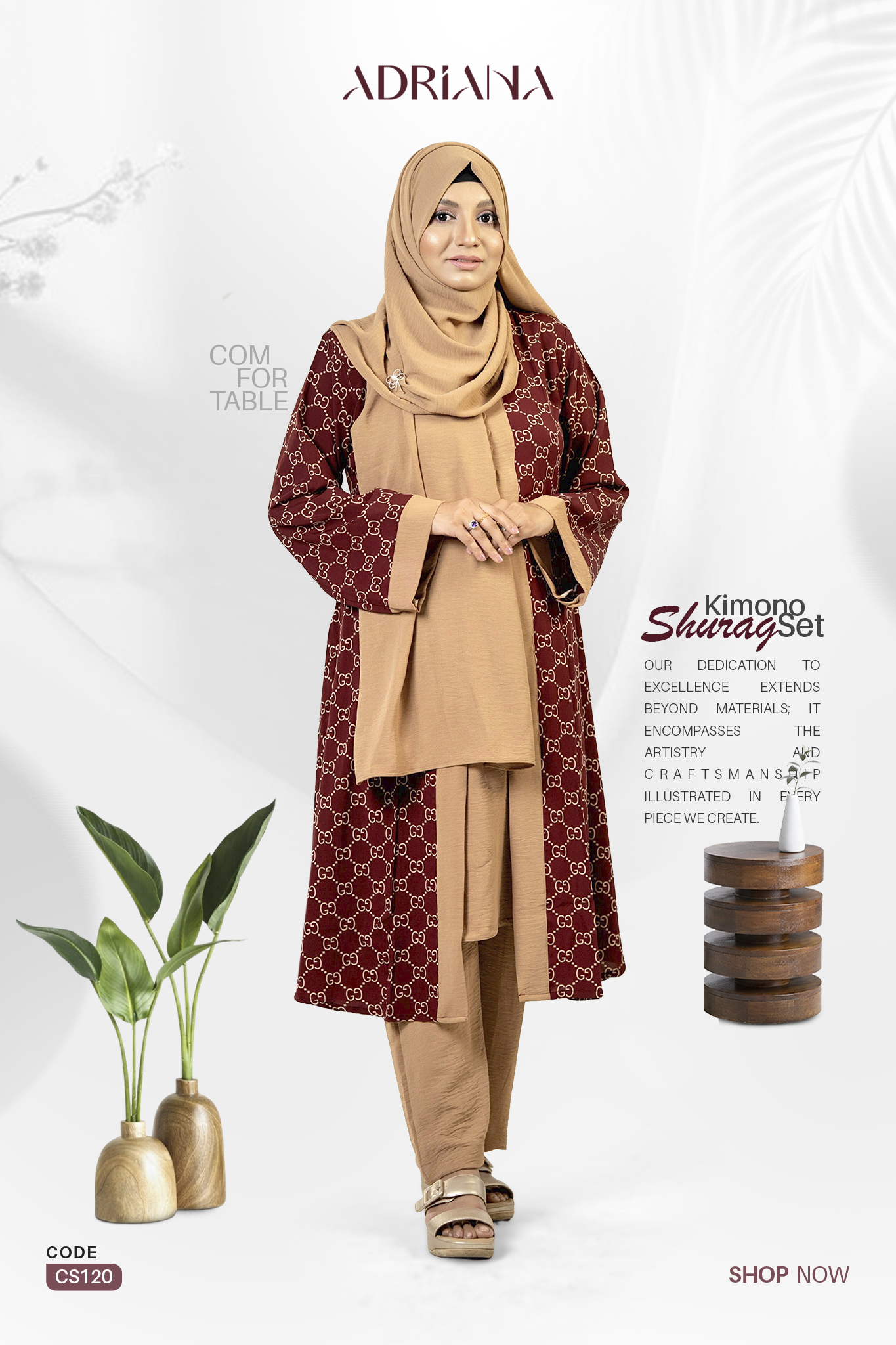 Comfortable Kimono Shurag Set | Code: CS 121