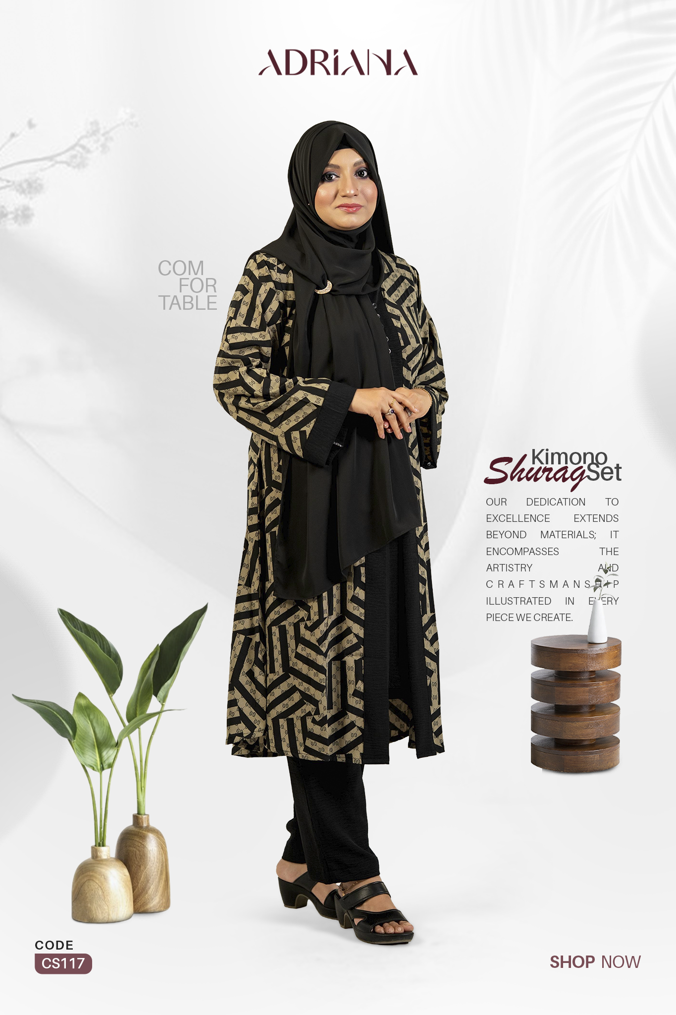 Comfortable Kimono Shurag Set | Code: CS 117