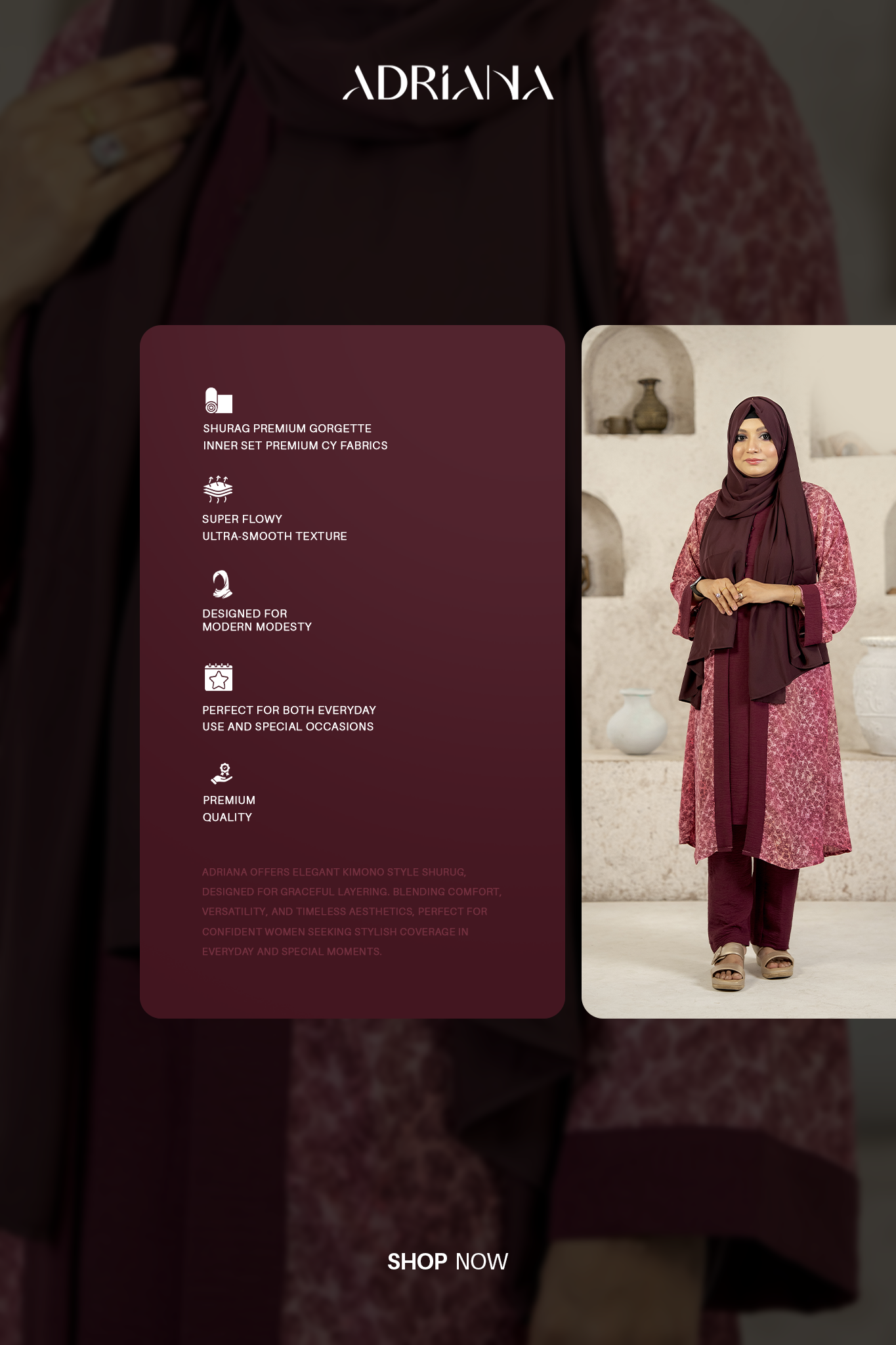 Comfortable Kimono Shurag Set | Code: CS 118