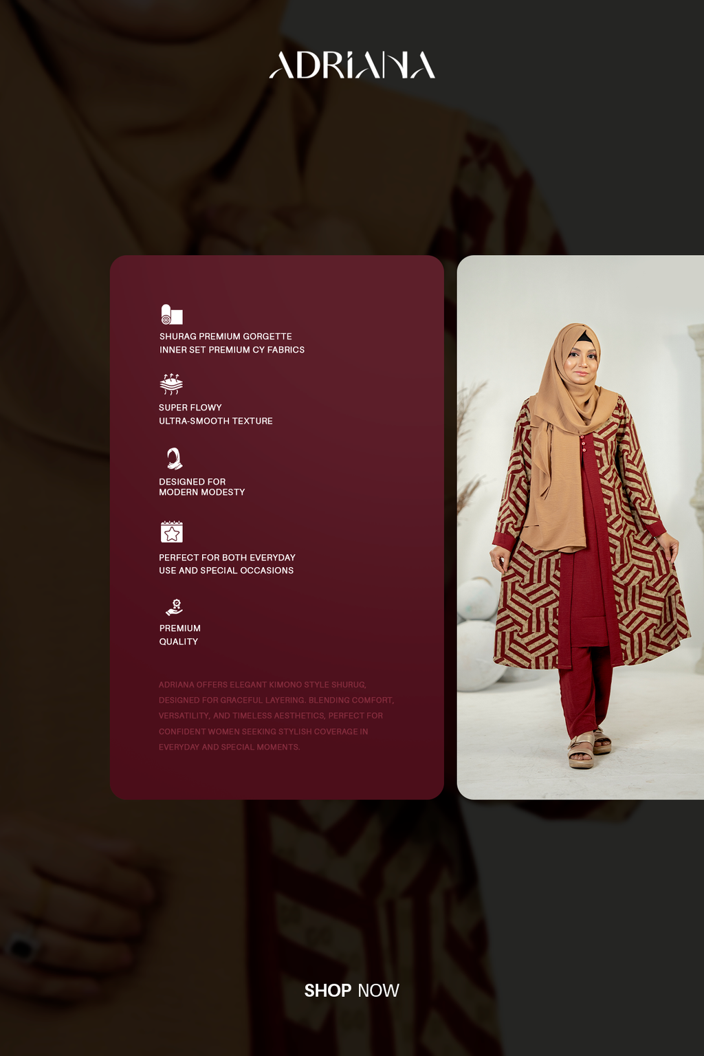 Comfortable Kimono Shurag Set | Code: CS 119