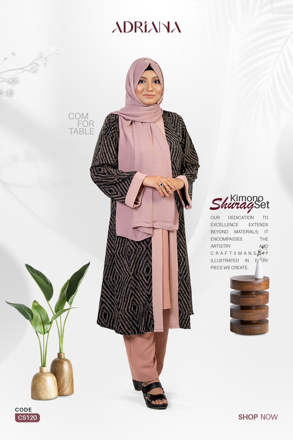 Comfortable Kimono Shurag Set | Code: CS 120