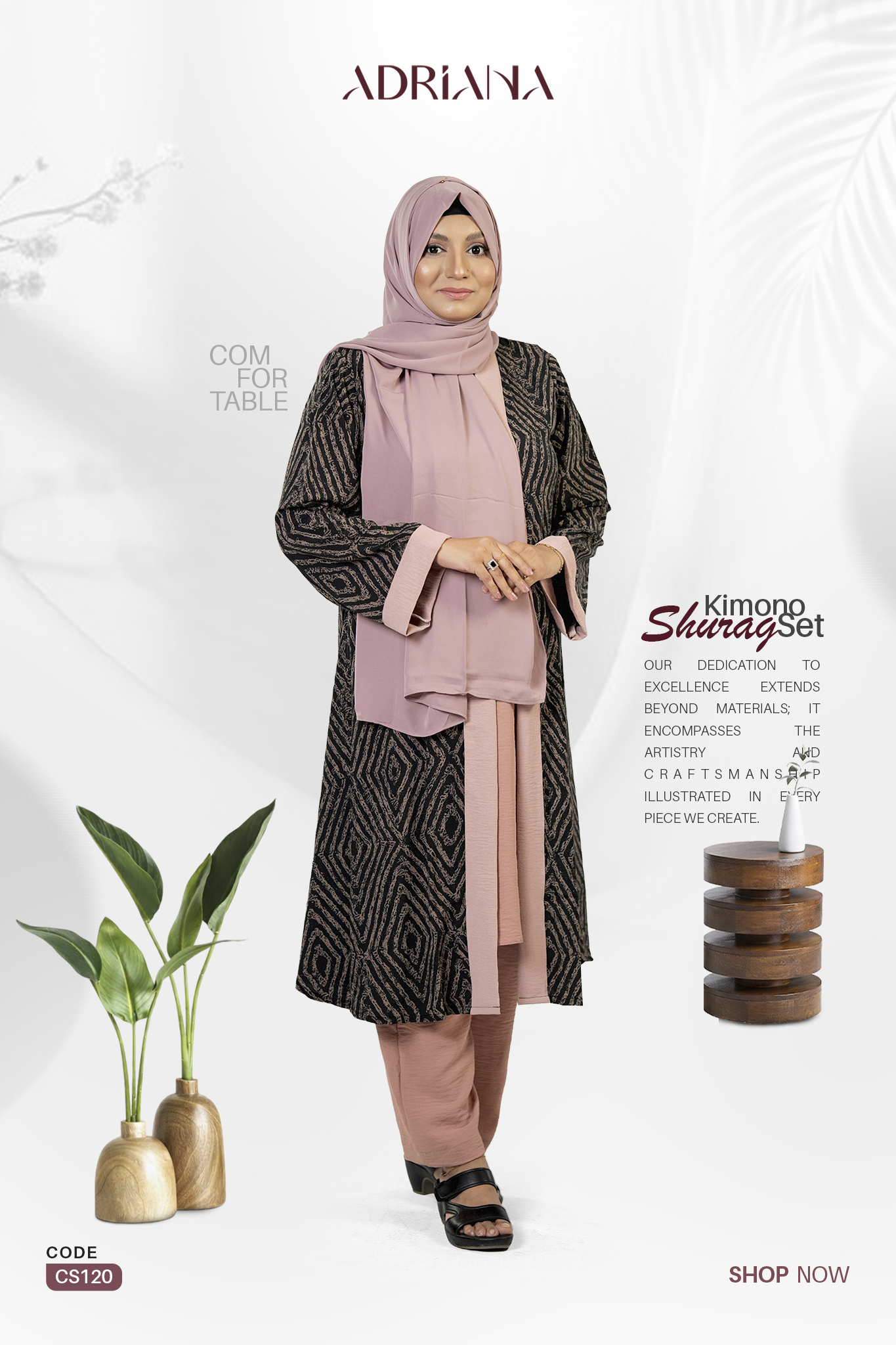 Comfortable Kimono Shurag Set | Code: CS 120