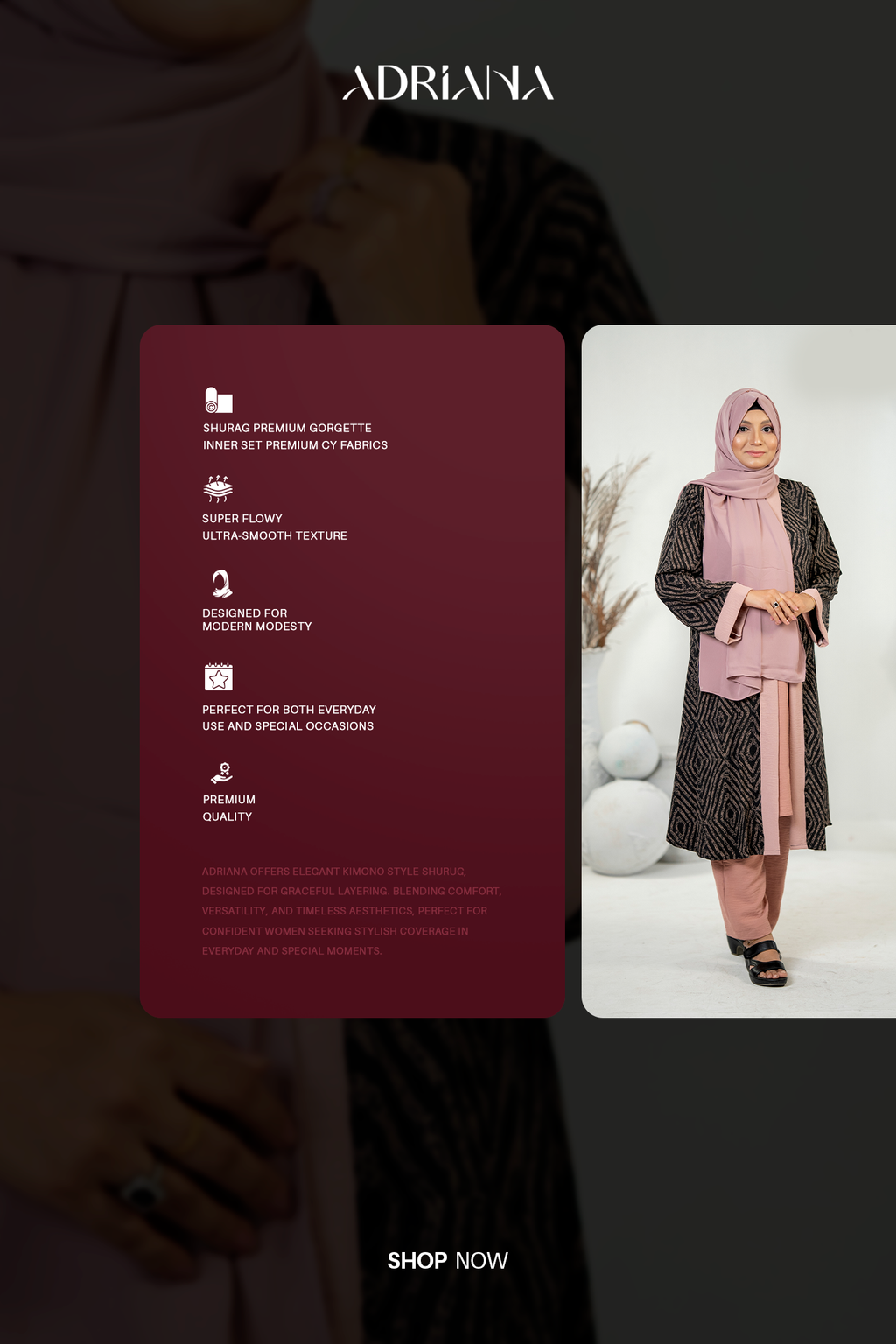 Comfortable Kimono Shurag Set | Code: CS 120