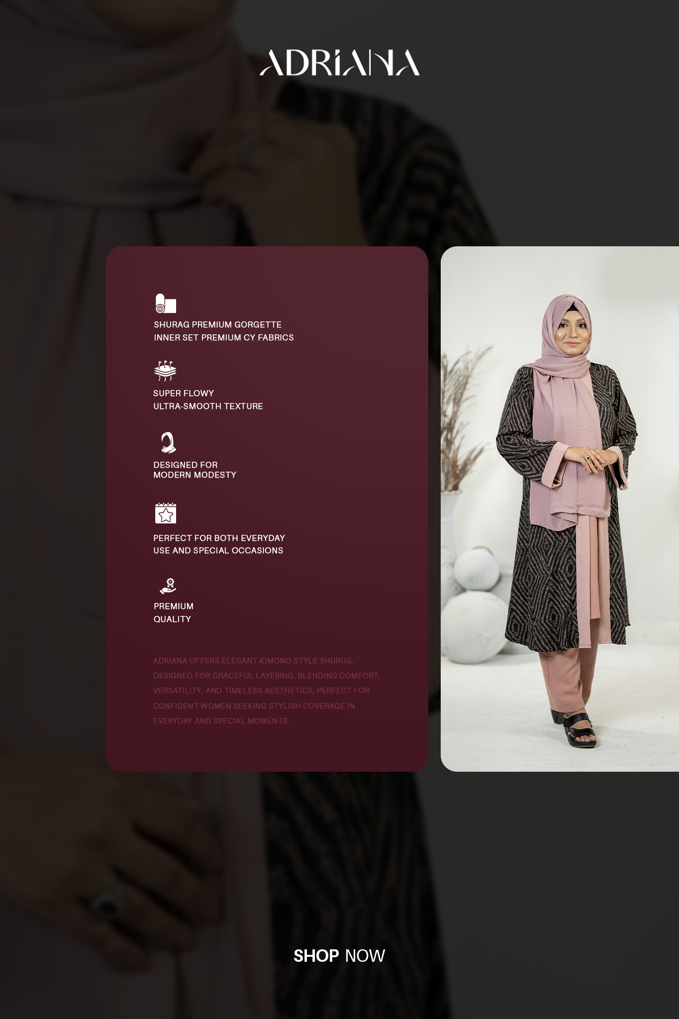 Comfortable Kimono Shurag Set | Code: CS 120