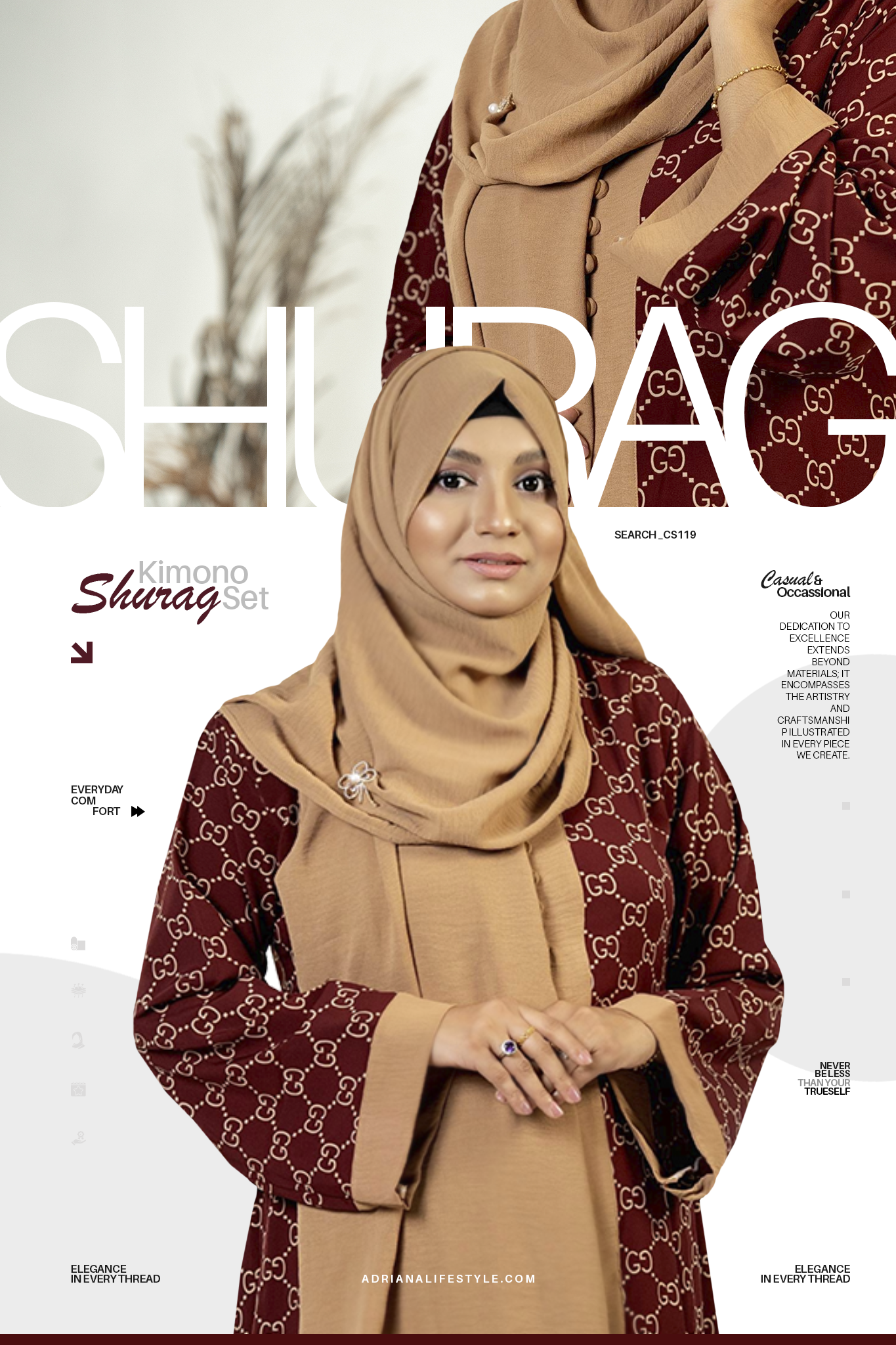 Comfortable Kimono Shurag Set | Code: CS 121