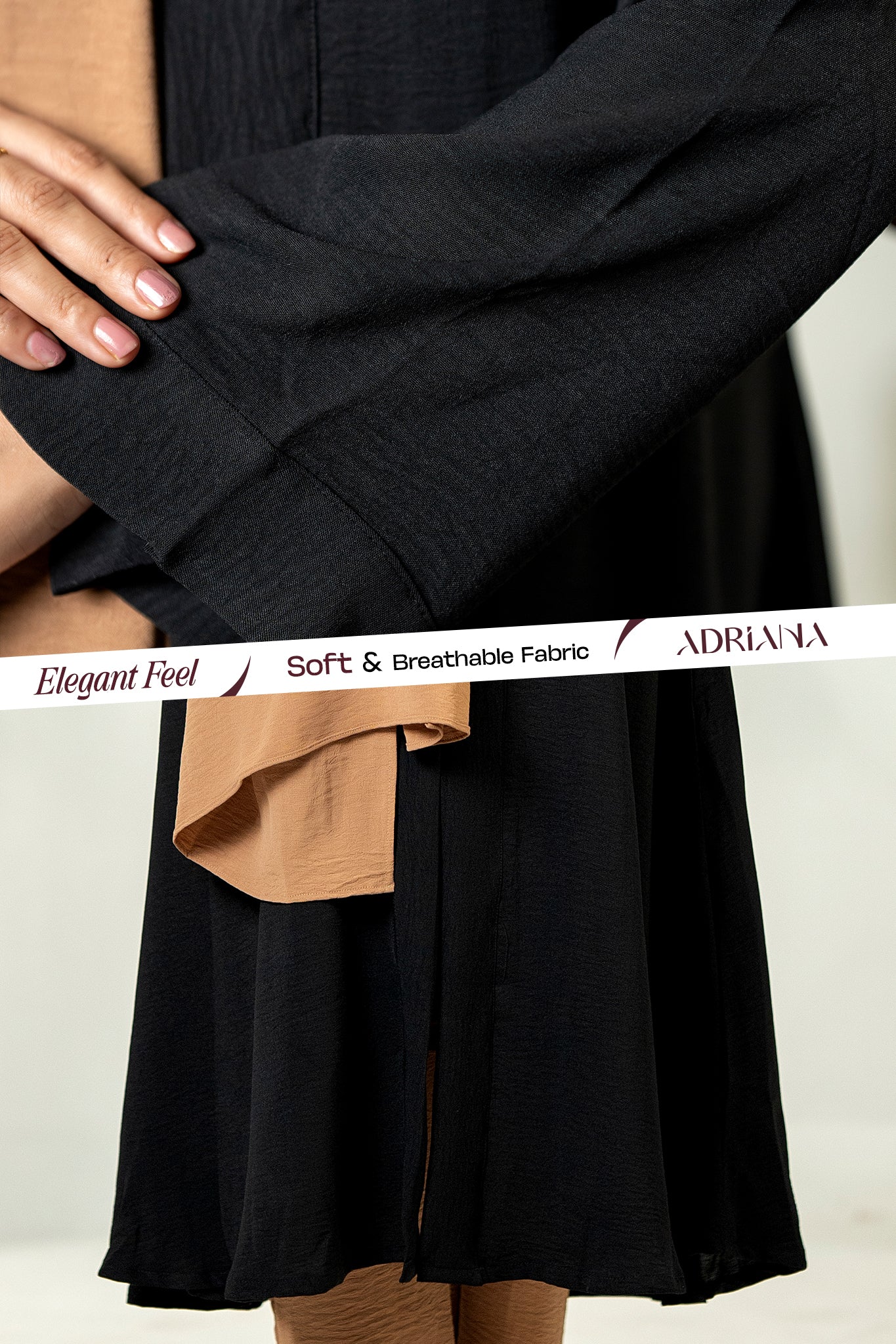 Comfortable Kimono Shurag (Single color- (black) | Code: CS 122
