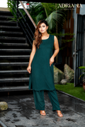 Comfortable Co-Ords Set | Code: COS 129 (Bottle Green)