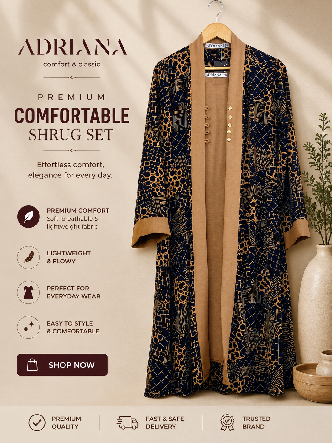 Comfortable Kimono Shurag Set | Code: CS 135