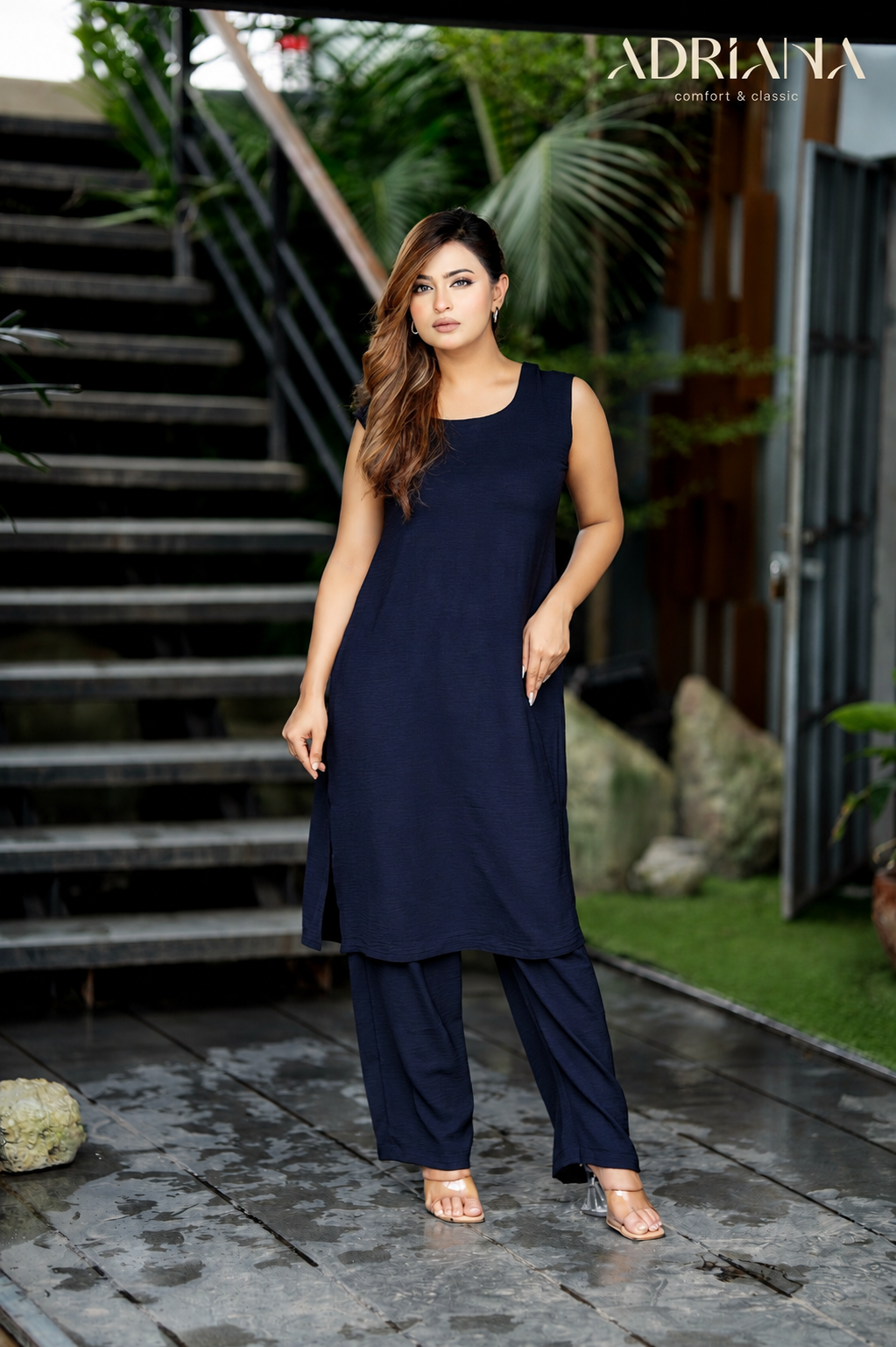 Comfortable Co-Ords Set | Code: COS 131 ( Nevy blue)
