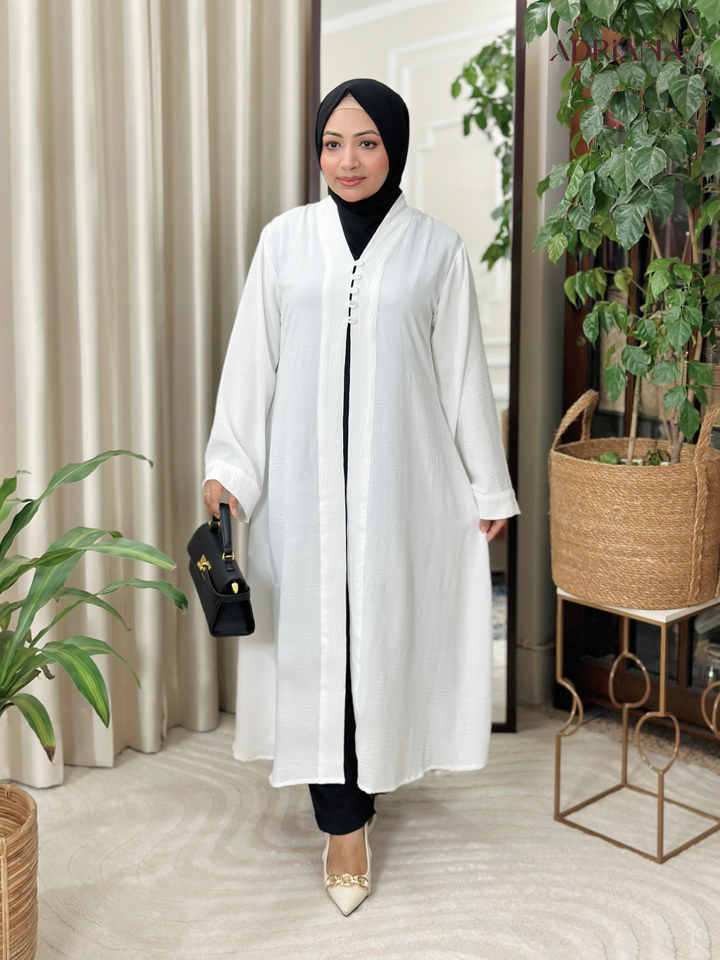 Comfortable Kimono Shurag (Single color- Off White) | Code: CS 153