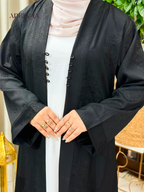 Arlina Jacquard Kimono Shrug  | Code: AS 155 (Jet Black)