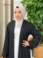Arlina Jacquard Kimono Shrug  | Code: AS 155 (Jet Black)