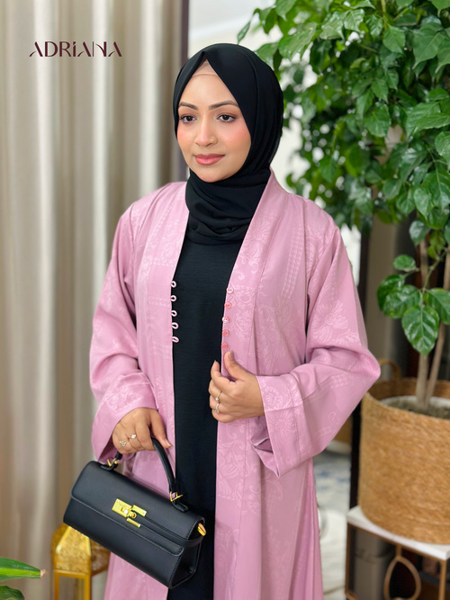 Arlina Jacquard Kimono Shrug  | Code: AS 153 (Rose Pink)