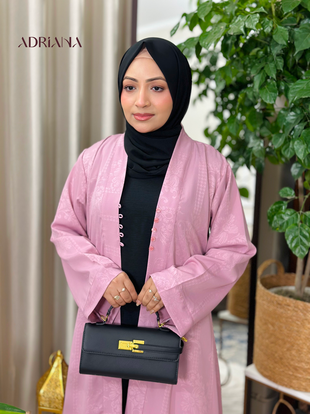 Arlina Jacquard Kimono Shrug  | Code: AS 153 (Rose Pink)
