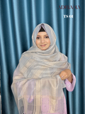 Premium zari Tissue Stripe Hijab | TS