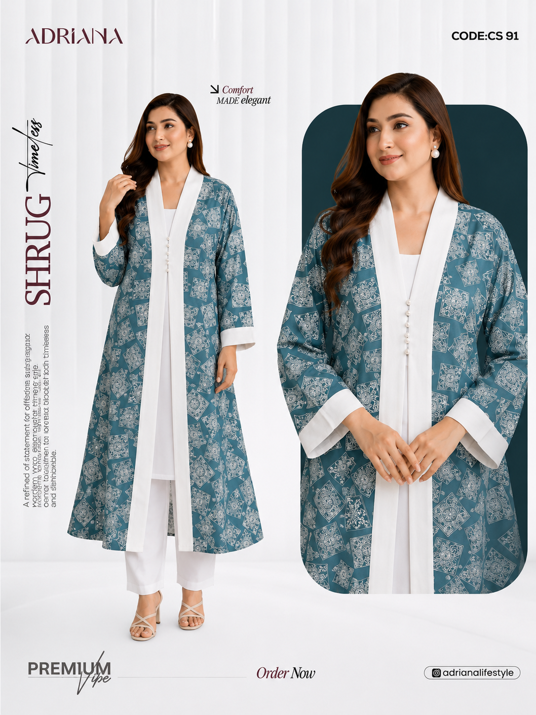 Comfortable Kimono Shurag Set | Code: CS 134