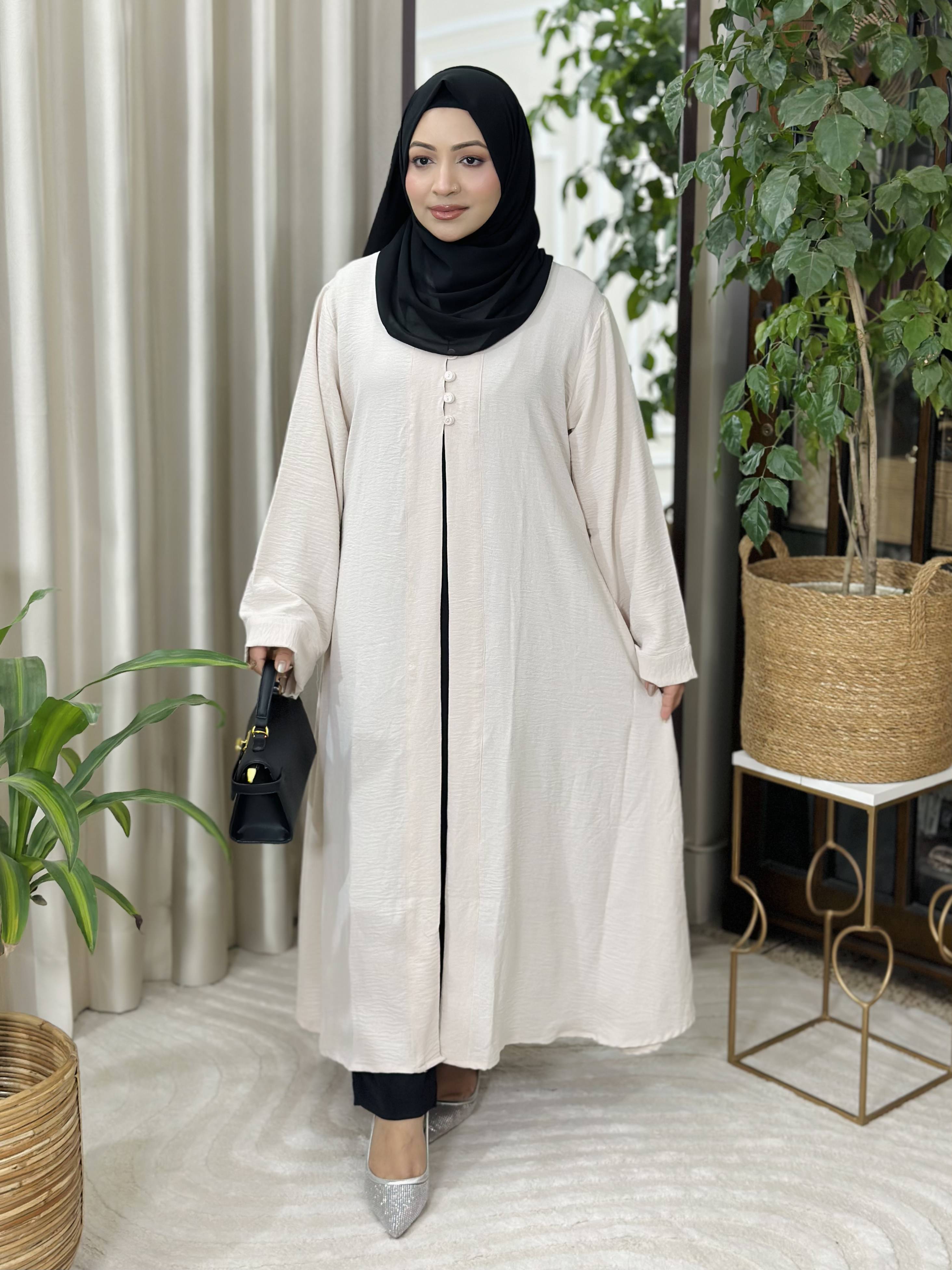 Comfortable Kimono Shurag  (Single color- Light Cream) | Code: CS 142