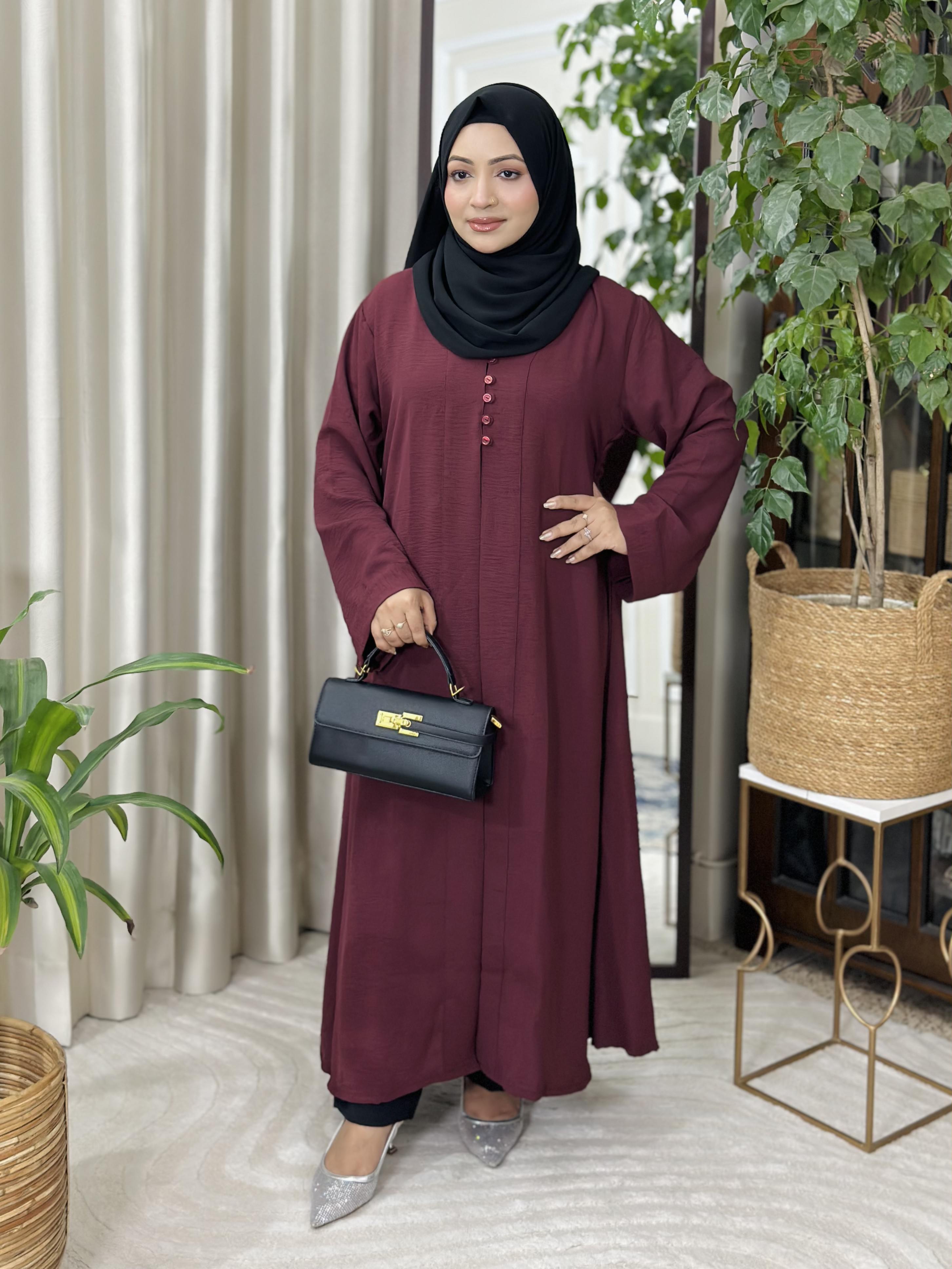 Comfortable Kimono Shurag  (Single color- Maroon) | Code: CS 143
