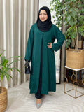 Comfortable Kimono Shurag  (Single color- Bottle Green) | Code: CS 141