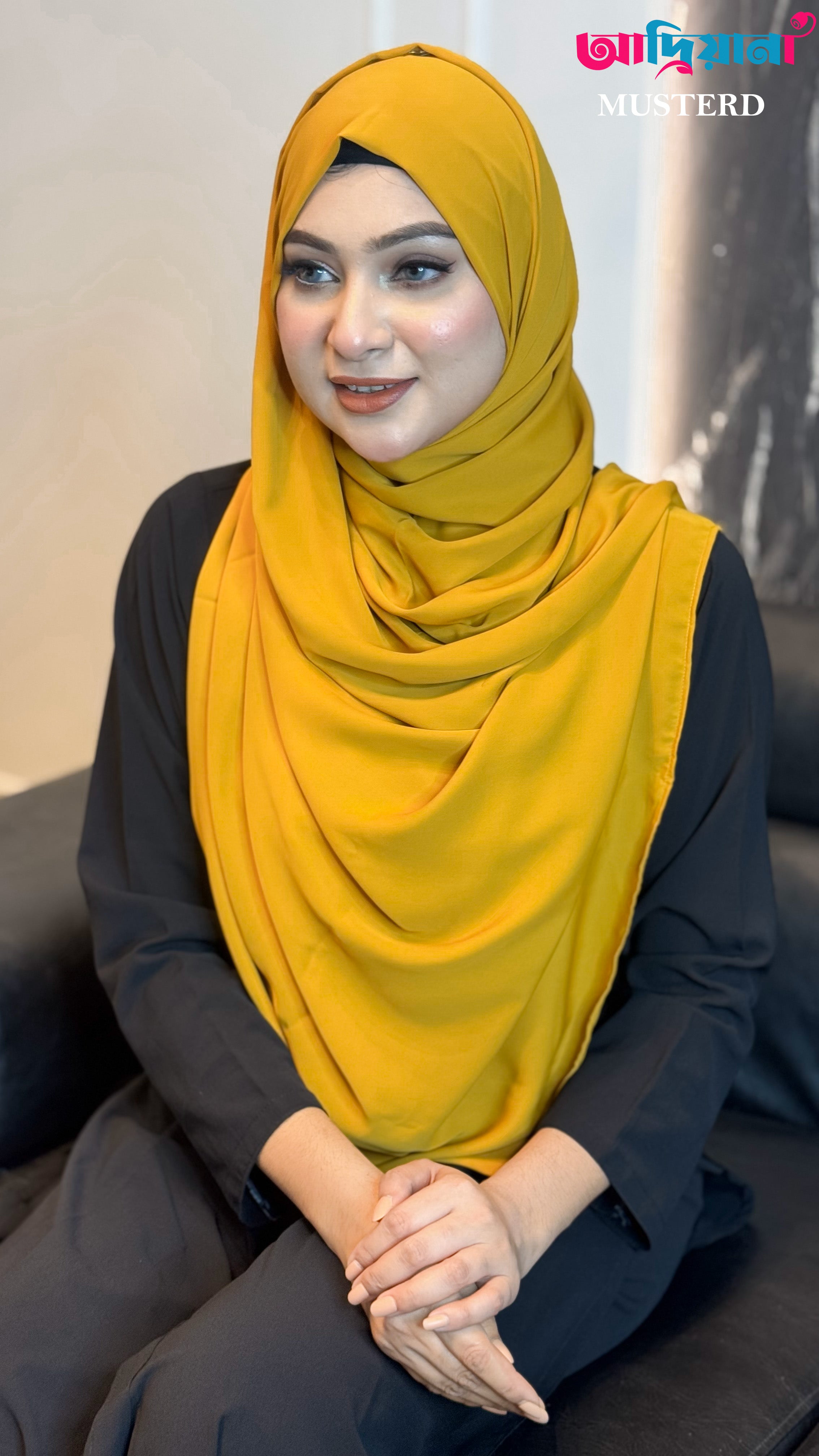 Cherry solid color Hijab | Code: CSH 29(Musterd)