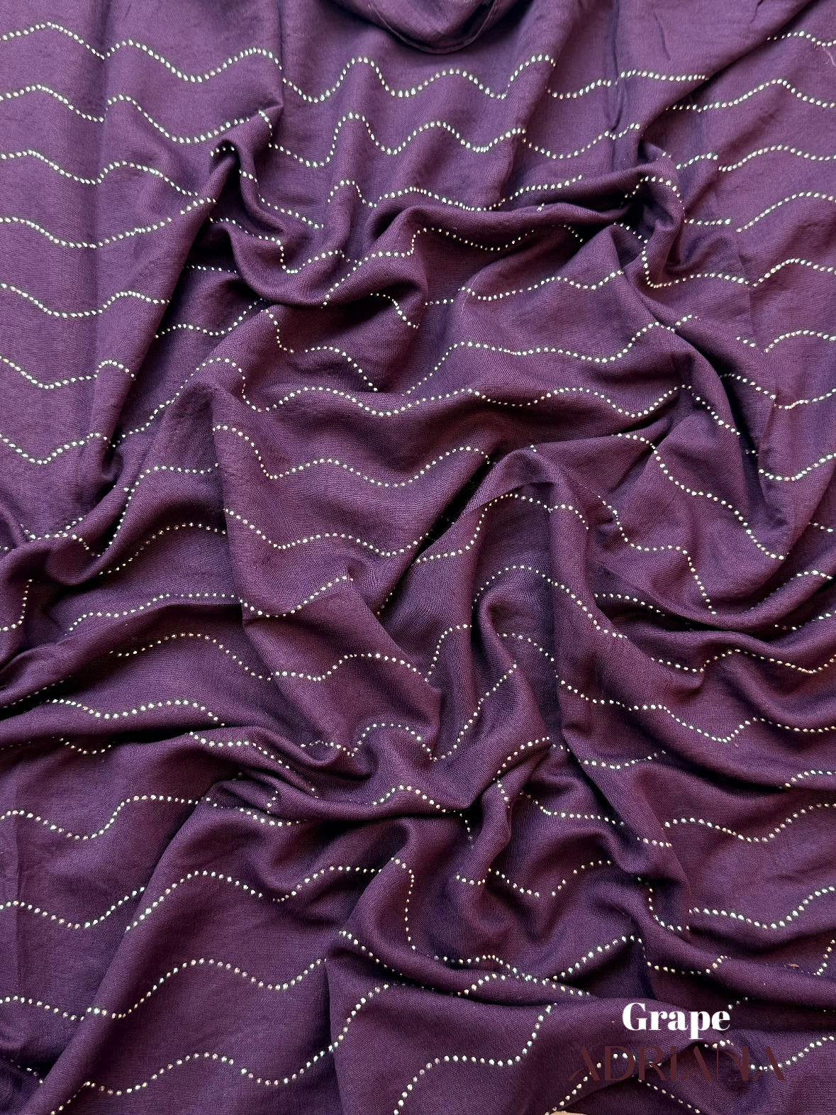 Premium Wave Stone Cotton Hijab | CWSH 01