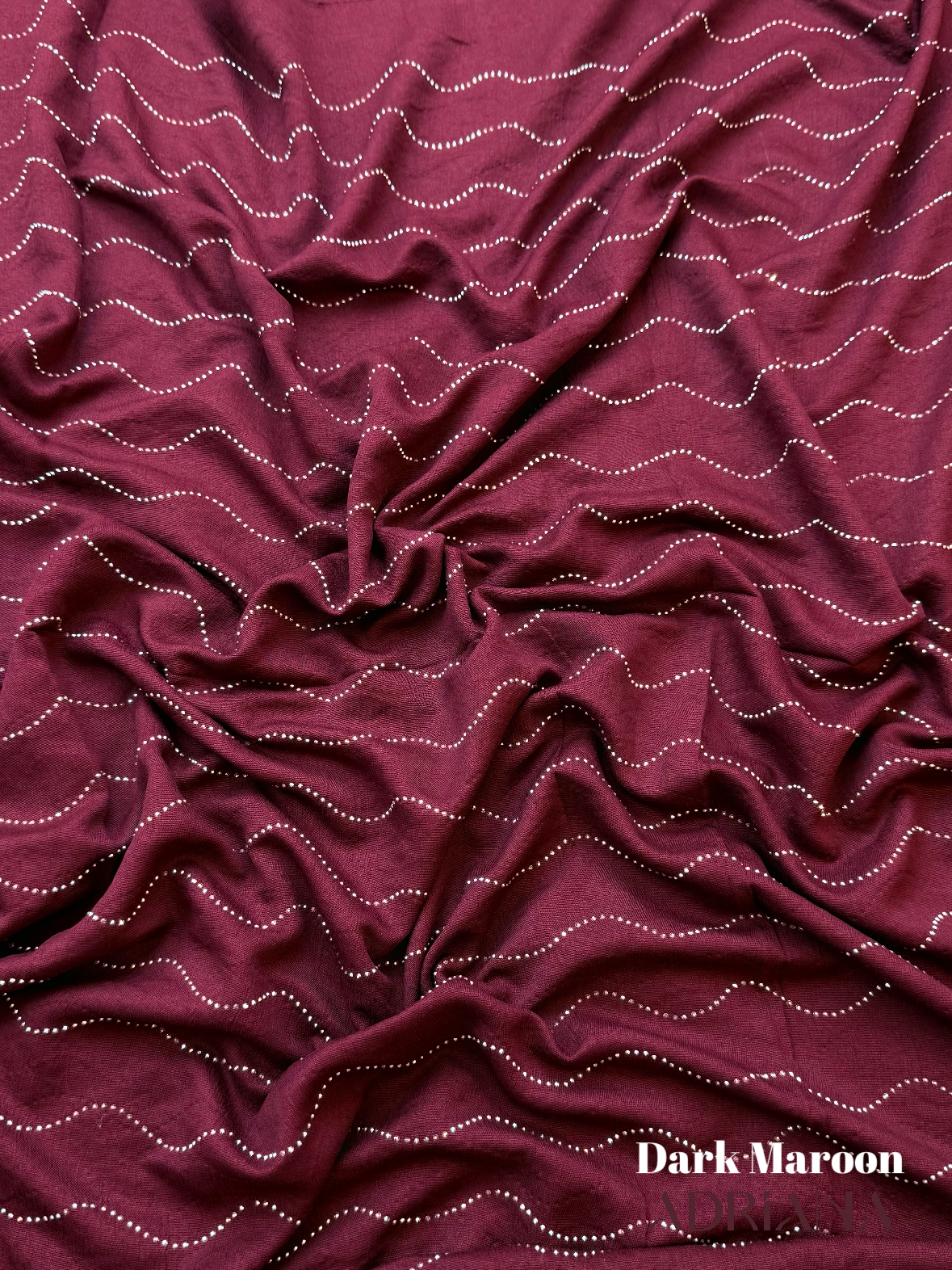 Premium Wave Stone Cotton Hijab | CWSH 01