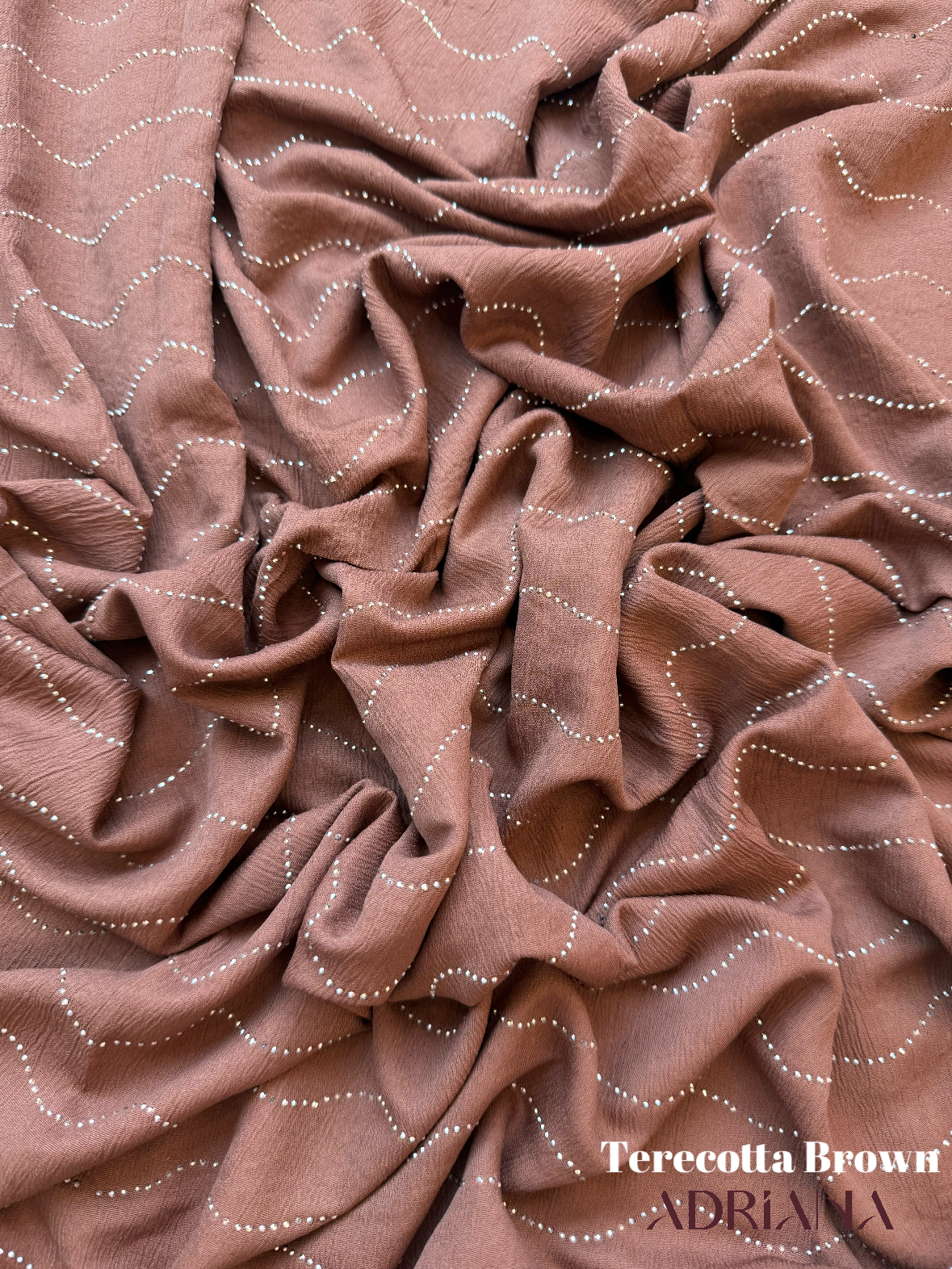 Premium Wave Stone Cotton Hijab | CWSH 01